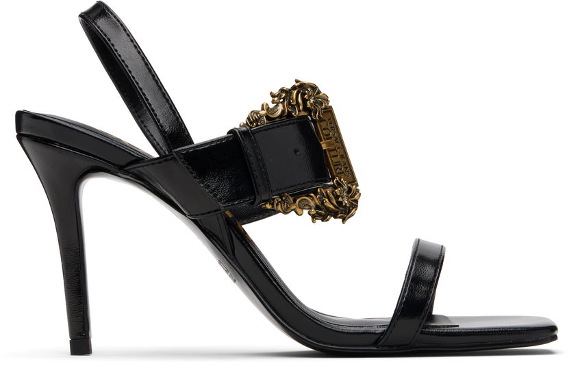 Tennarit ja kengät Versace Versace Jeans Couture Baroque Buckle Emily Sandals Musta | E79VA3S71_EZSC35