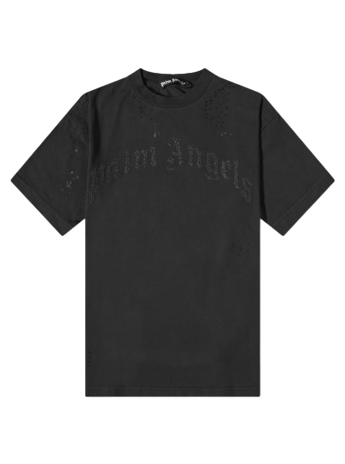 T-paita Palm Angels Glittered Logo Tee Musta | PMAA072F22JER0051010