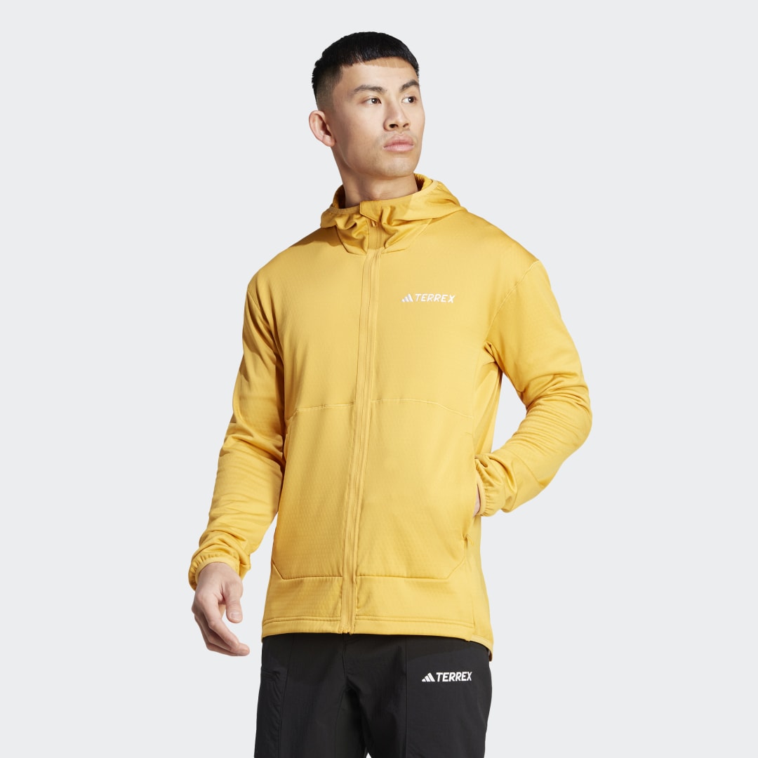 Takki adidas Performance Terrex Xperior Light Fleece Hooded Jacket Keltainen | IB1825, 0