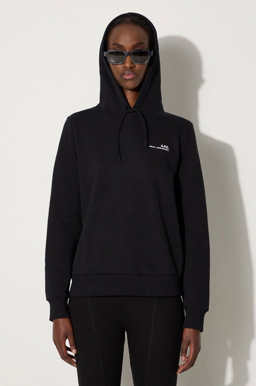Huppari A.P.C. Hoodie With Hood Musta | COEAS.F27674