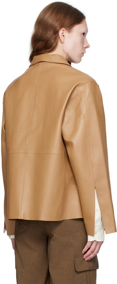 Takki TOTEME Army Leather Jacket Beige | 233-108-737, 2