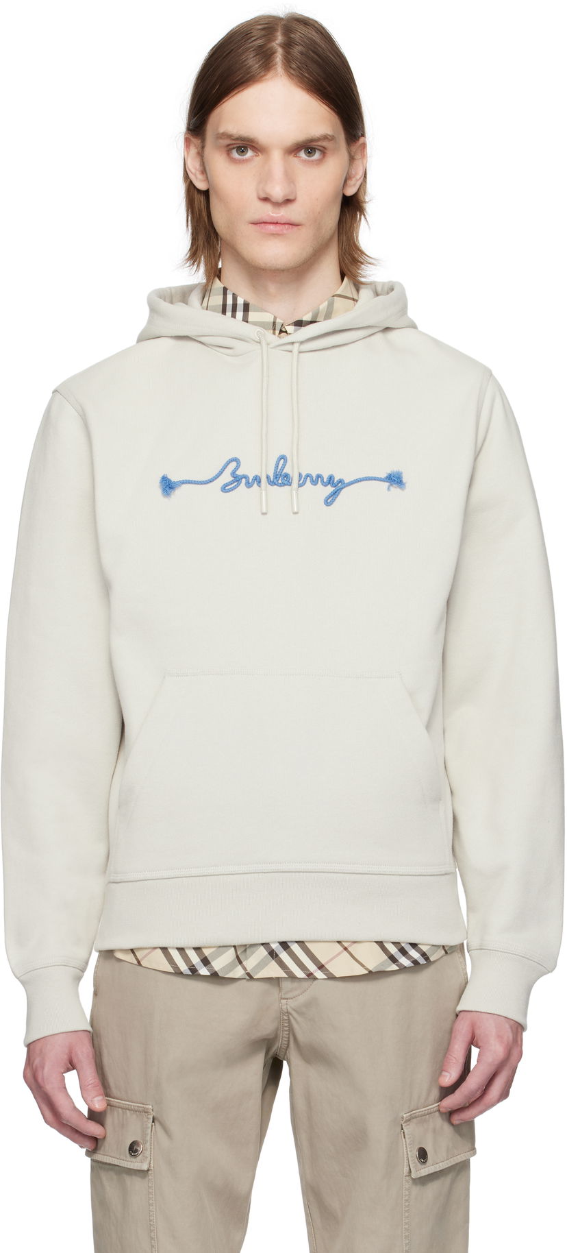 Huppari Burberry Burberry Knot Logo Cotton Hoodie Beige | 8106292