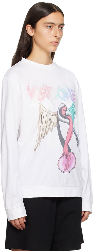 Huppari We11done We11done Angel Graphic Sweatshirt Valkoinen | WD-TS3-23-785-U-WH, 1
