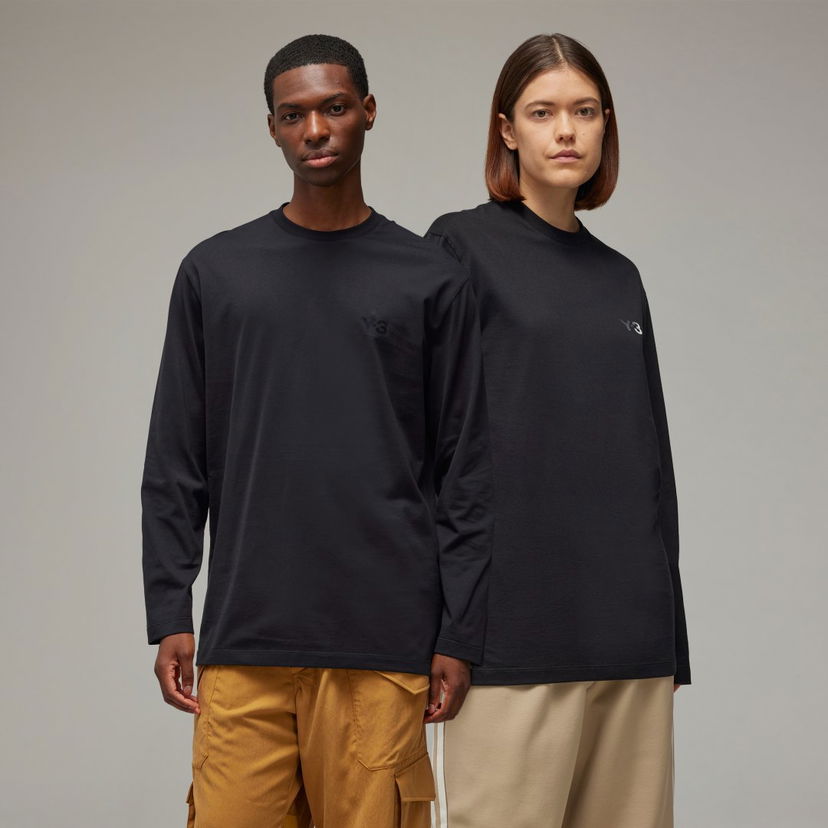 T-paita Y-3 Long Sleeve T-Shirt Musta | IV8232