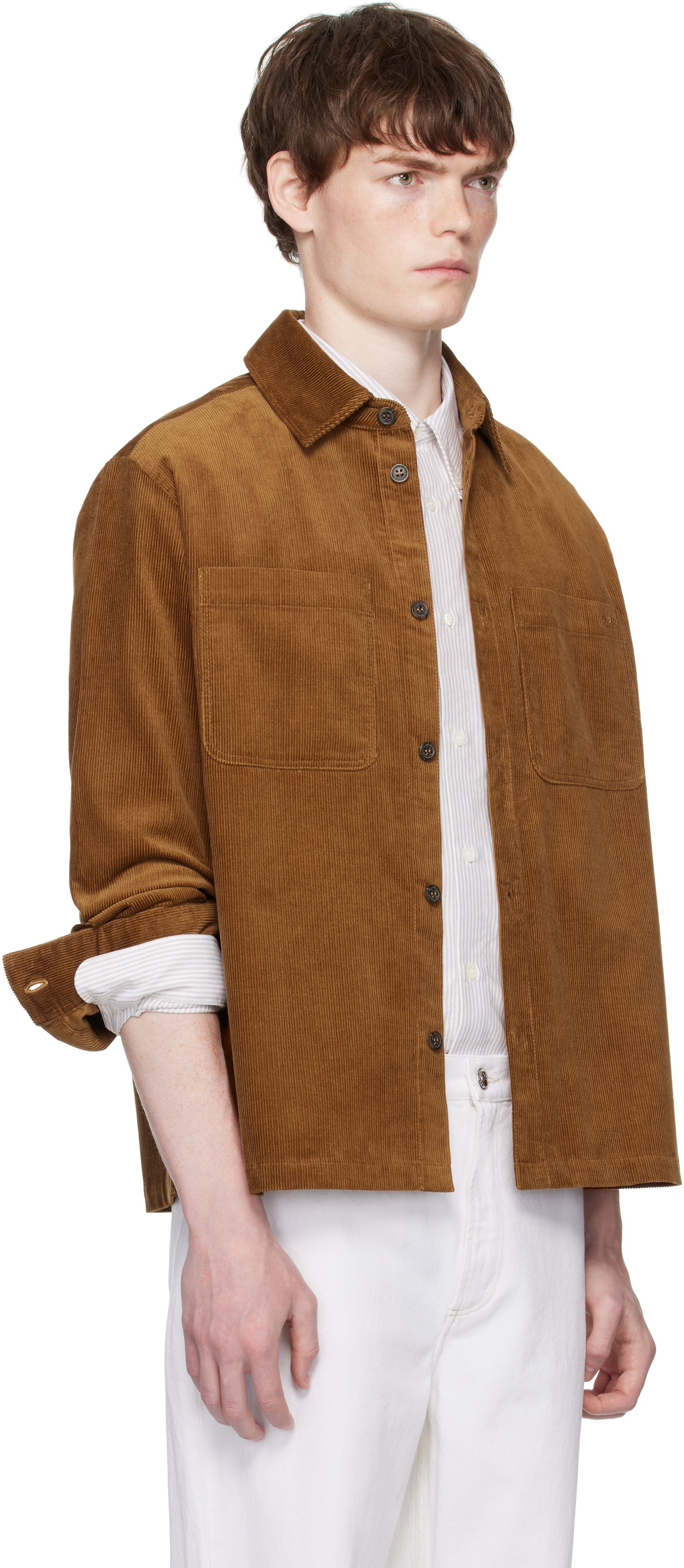 Paita A.P.C. A.P.C. Leon Corduroy Overshirt Ruskea | COHHO-H32019, 1