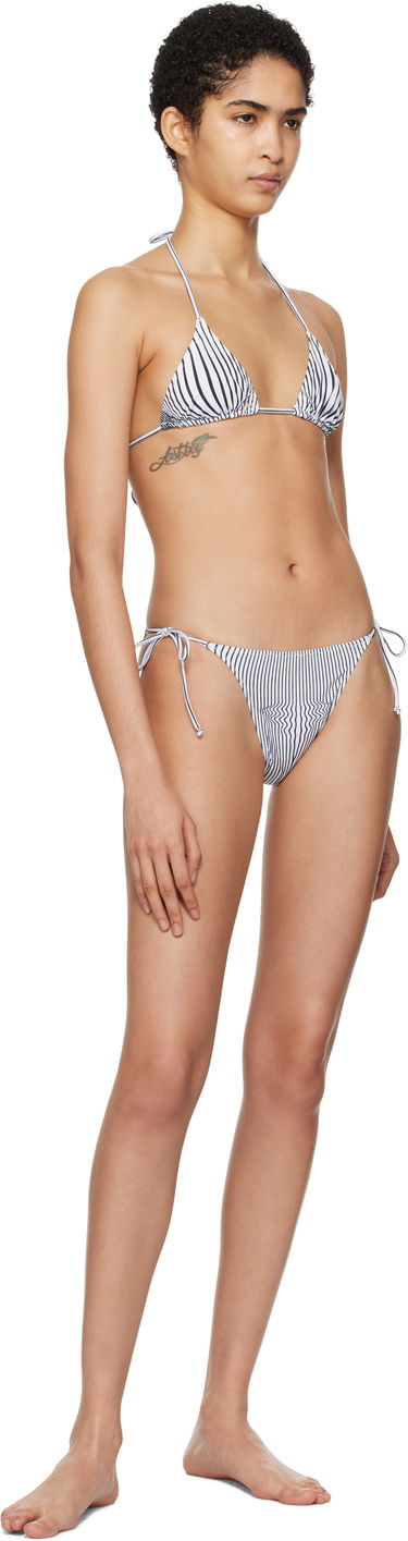Uimapuvut Jean Paul Gaultier Gaultier 'The Pinstripe Body Morphing' Bikini Bottoms Valkoinen | 25/33-F-BS021-J571-0100, 3