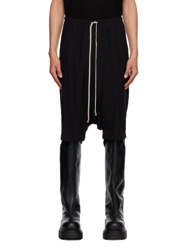 Shortsit Rick Owens Pods Shorts Musta | RU02C7384 HY