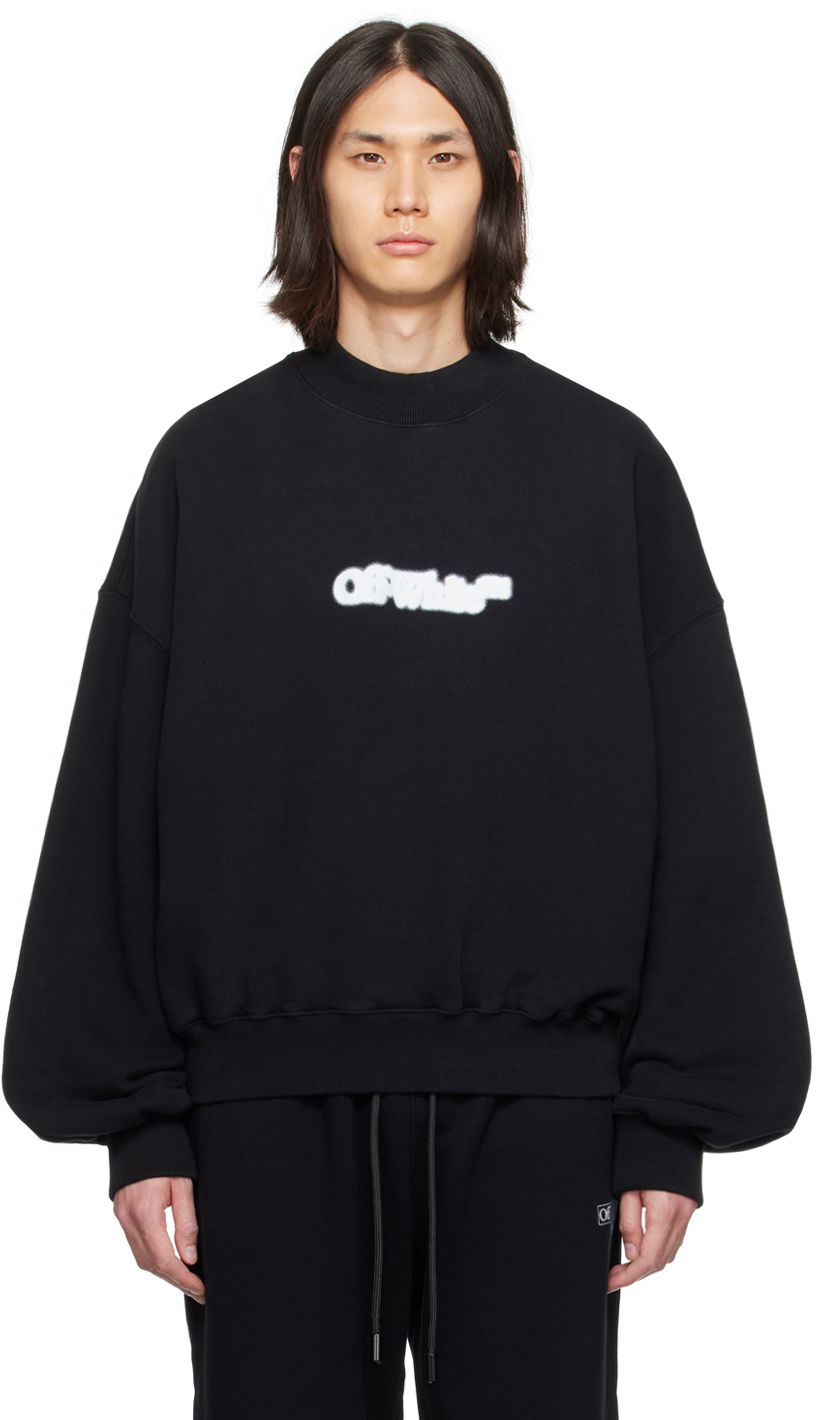 Huppari Off-White Black Blurr Book Over Sweatshirt Musta | OMBA070F23FLE0021001