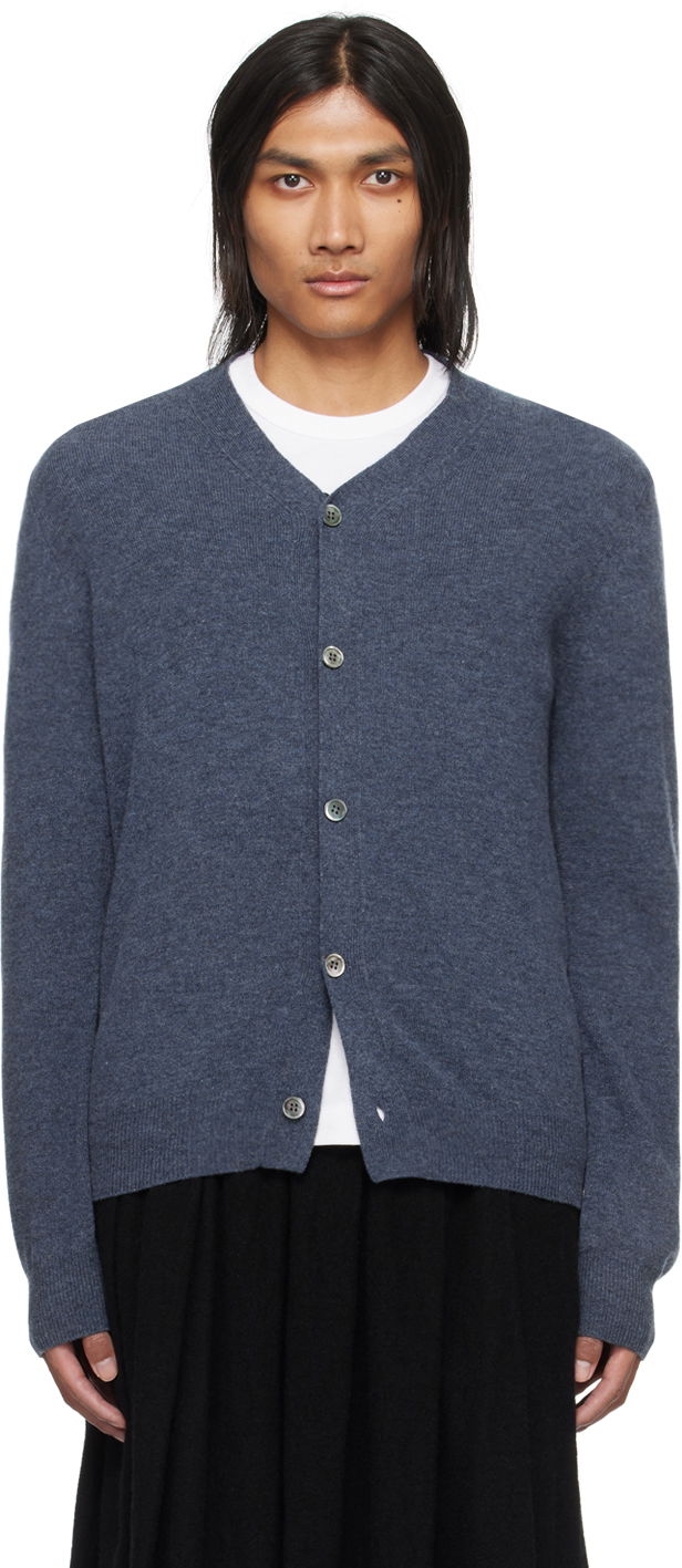 Villapaita Comme des Garçons Heart Patch Cardigan Tummansininen | P1N092