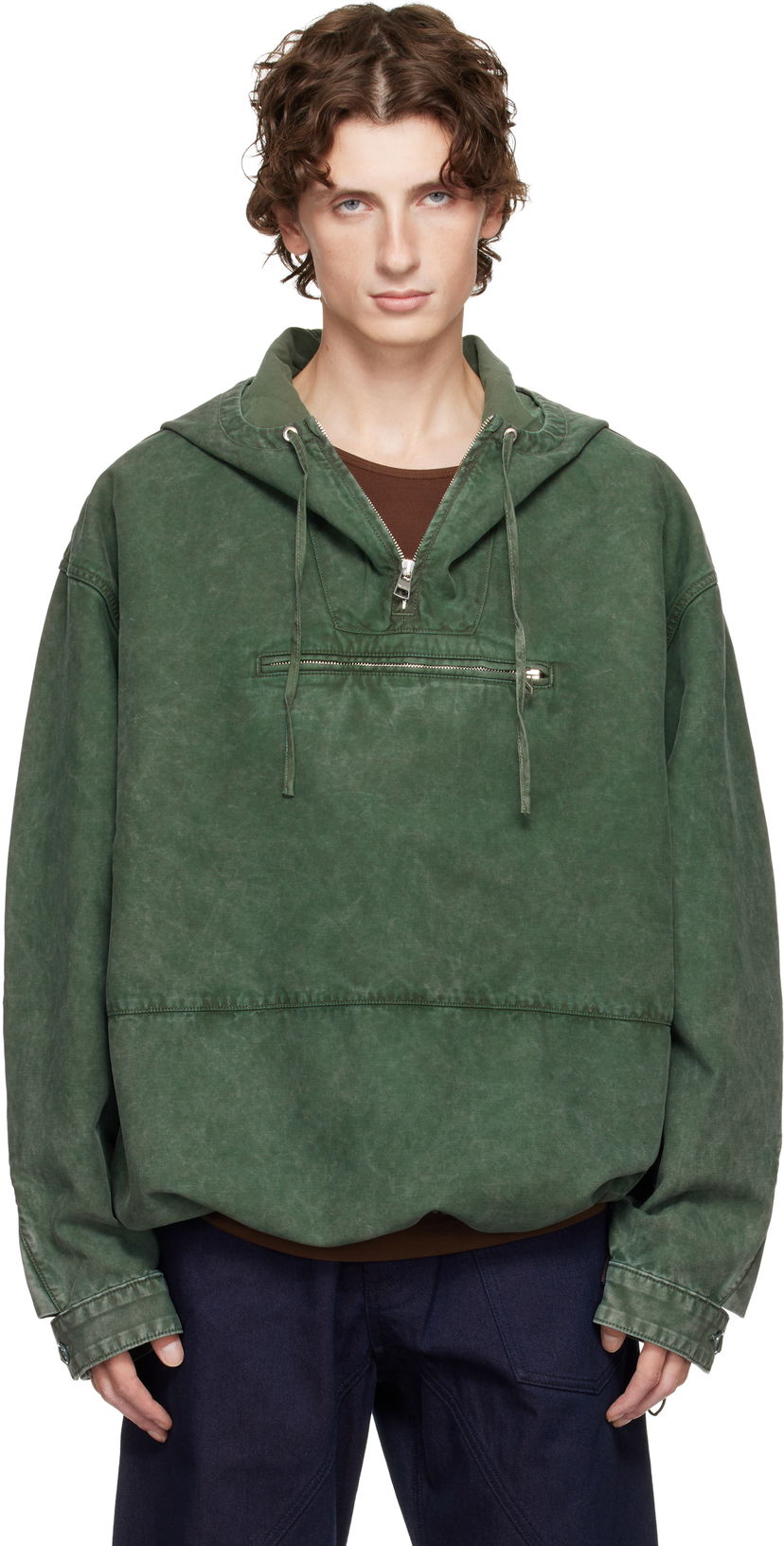 Takki JW Anderson JW Anderson Garment-Dyed Anorak Jacket Vihreä | JK0397-PG1600