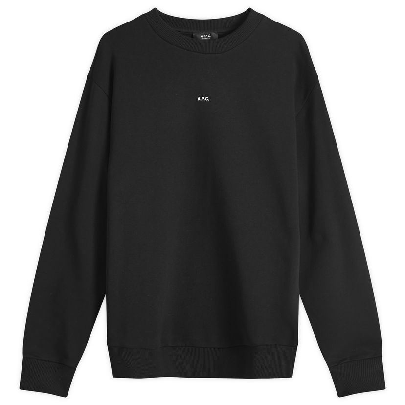 Huppari A.P.C. Micro Logo Crew Sweat Musta | COHBX-H27910-TZC