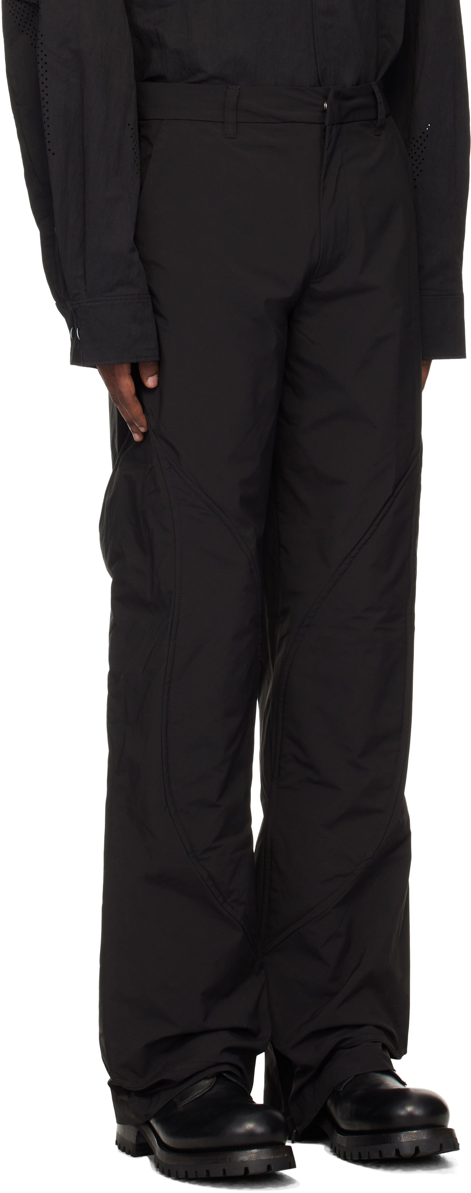 Cargo housut HELIOT EMIL Concordance Puffed Cargo Pants Musta | HE_M_10_108_BLK01, 1