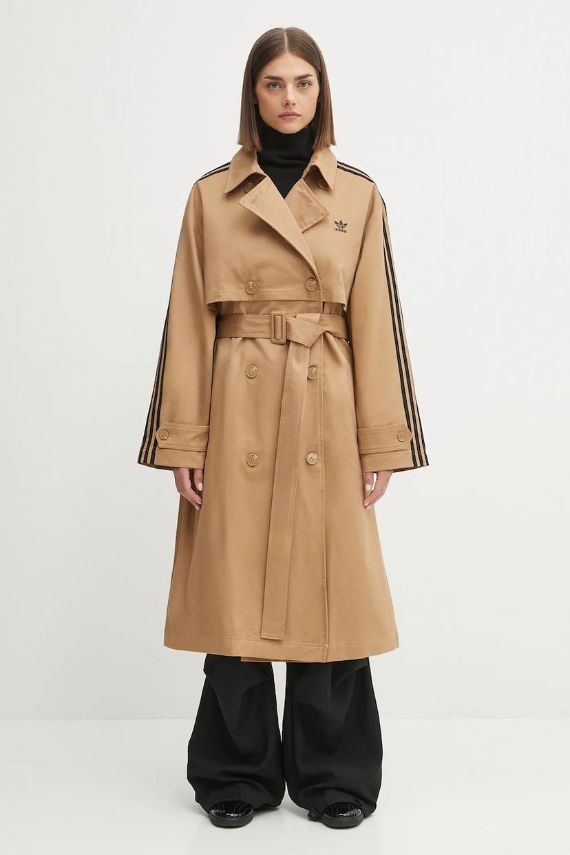Trenssitakki adidas Originals adidas Originals Twill Trench Coat Beige | JW2663