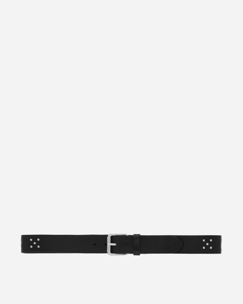 Vyöt Carhartt WIP Black Leather Belt With Studs Musta | I034422 0M4XX