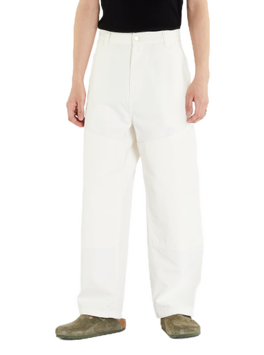 Housut Carhartt WIP Wide Panel Pant Wax Rinsed Valkoinen | I031393.D602