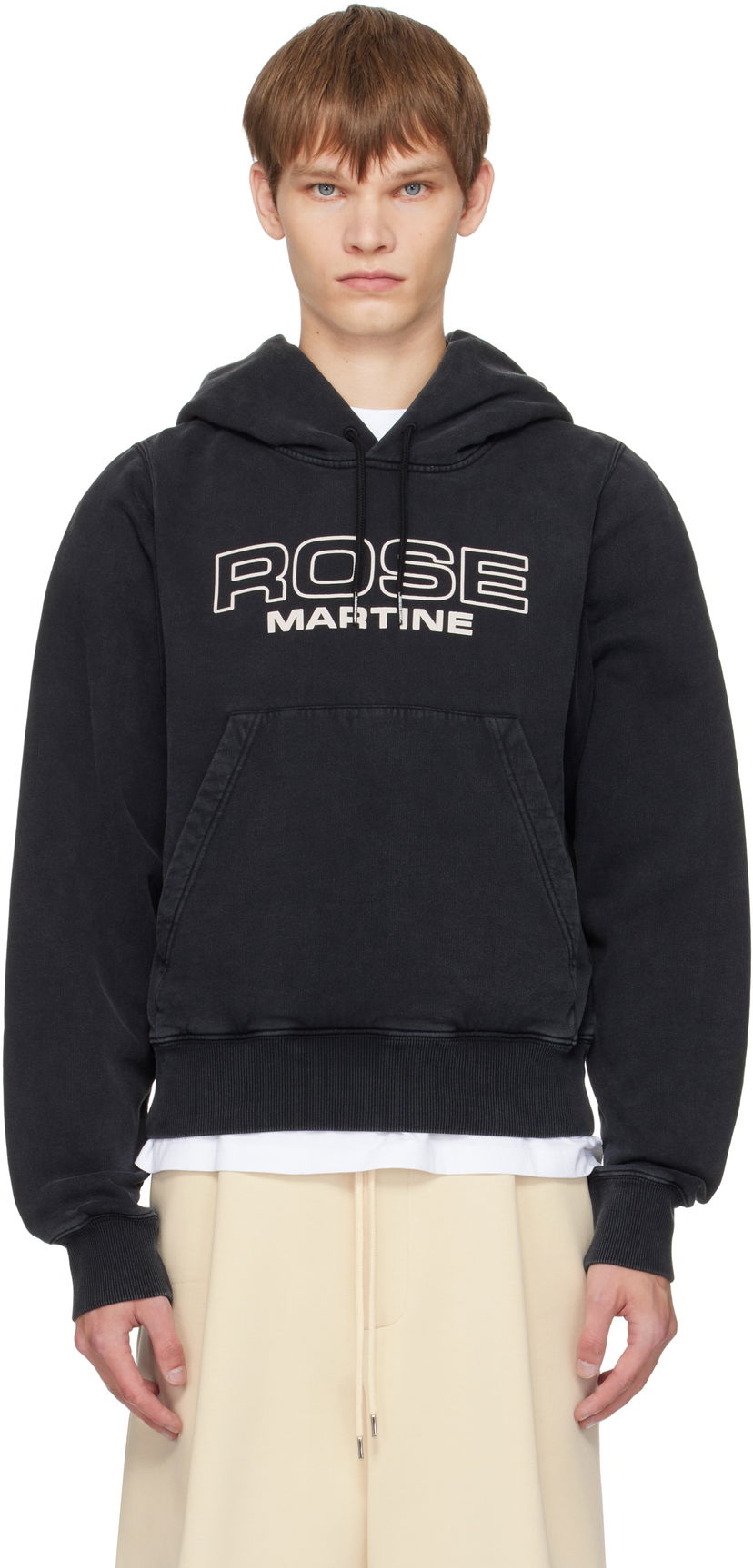 Huppari Martine Rose Martine Rose Shrunken Hoodie Musta | 625JS01002CW