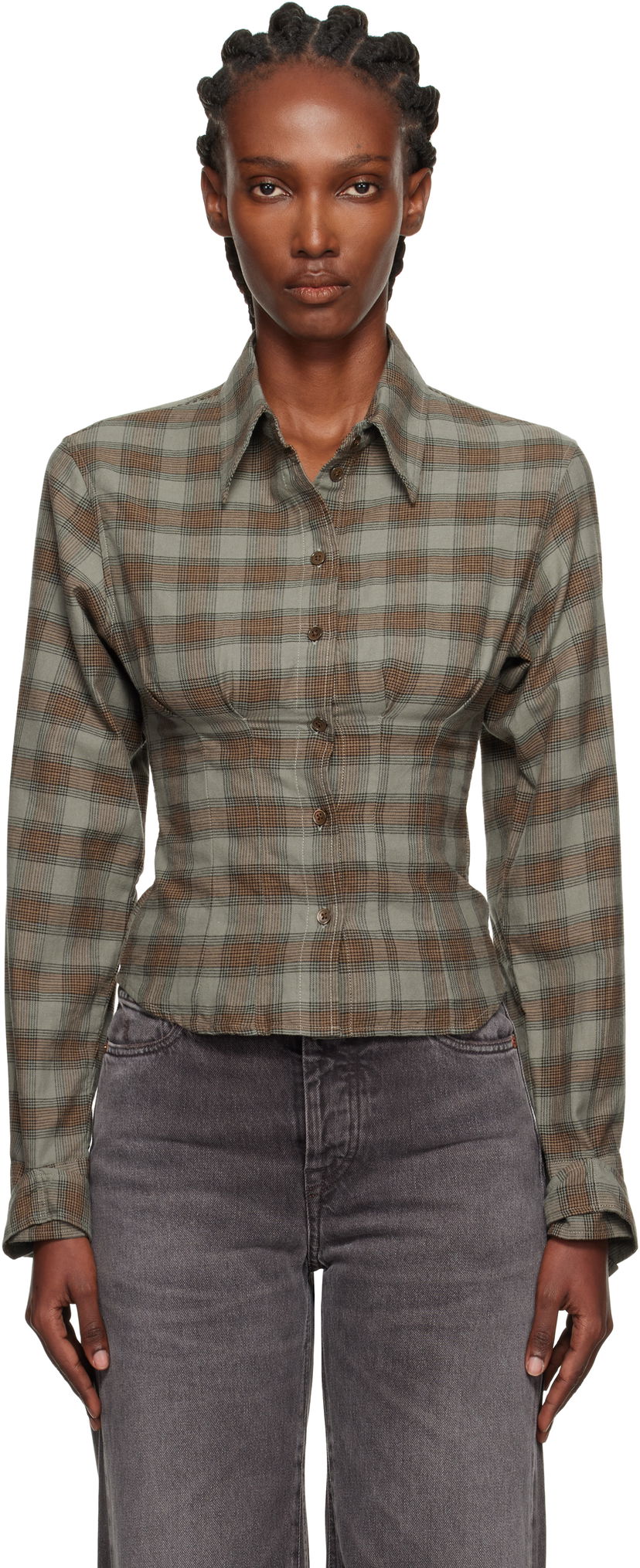 Paita OUR LEGACY Our Legacy Envelop Plaid Shirt Vihreä | W4252EI
