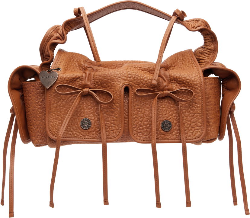 Käsilaukku Acne Studios Acne Studios Multipocket Grained Leather Bag Ruskea | A10425-