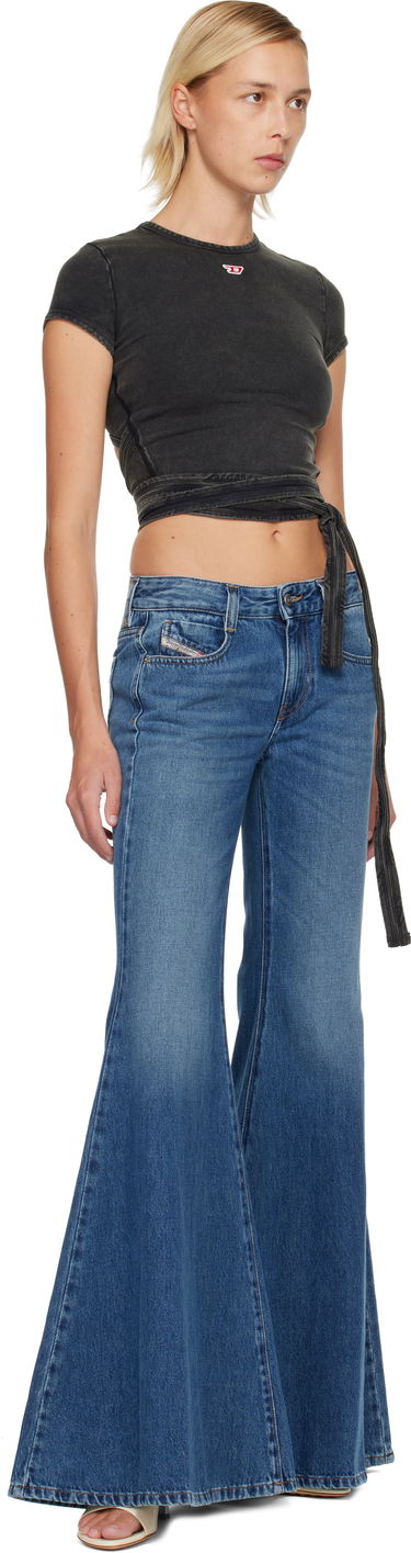 Crop top Diesel T-Bunny-Tail-R1 Cropped Wrap T-shirt Musta | A19520 0KIBY, 3