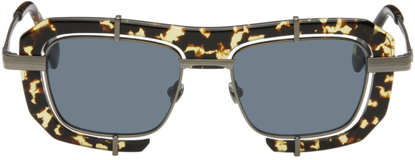 Aurinkolasit JW Anderson SSENSE Exclusive Tortoiseshell & Gunmetal Geometric Sunglasses Musta | JWA03