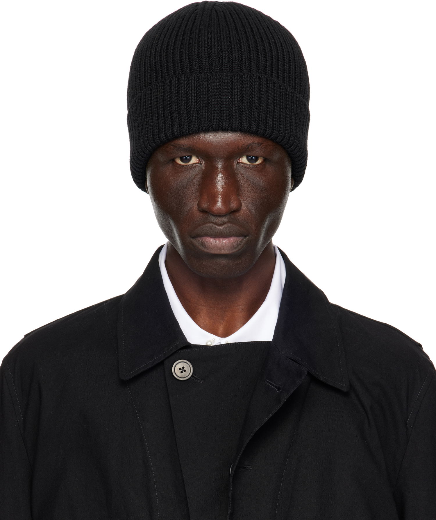 Pipo Ann Demeulemeester Ribbed Knit Beanie Musta | 2402-U-HT17-KN045-099, 0