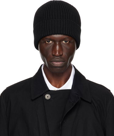 Pipo Ann Demeulemeester Ribbed Knit Beanie Musta | 2402-U-HT17-KN045-099, 0