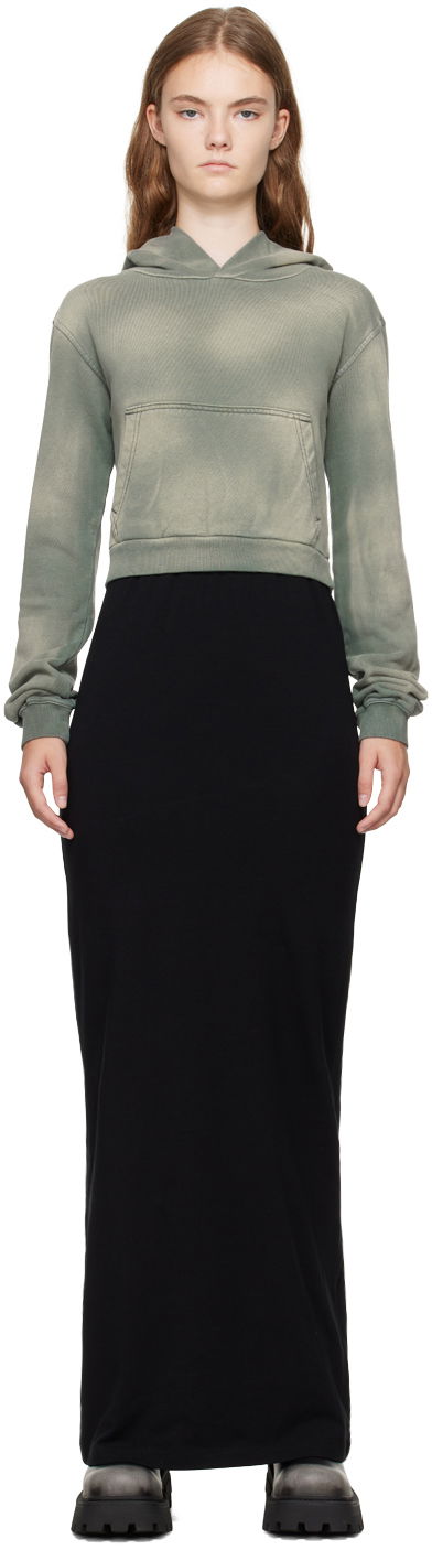 Huppari We11done We11done Layered Hoodie Dress Vihreä | WD-TH2-24-838-W-KK