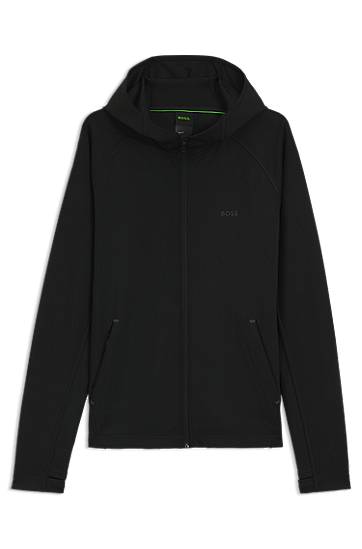 Huppari BOSS Stretch Zip-Up Hoodie with Moisture Management Musta | 50531224