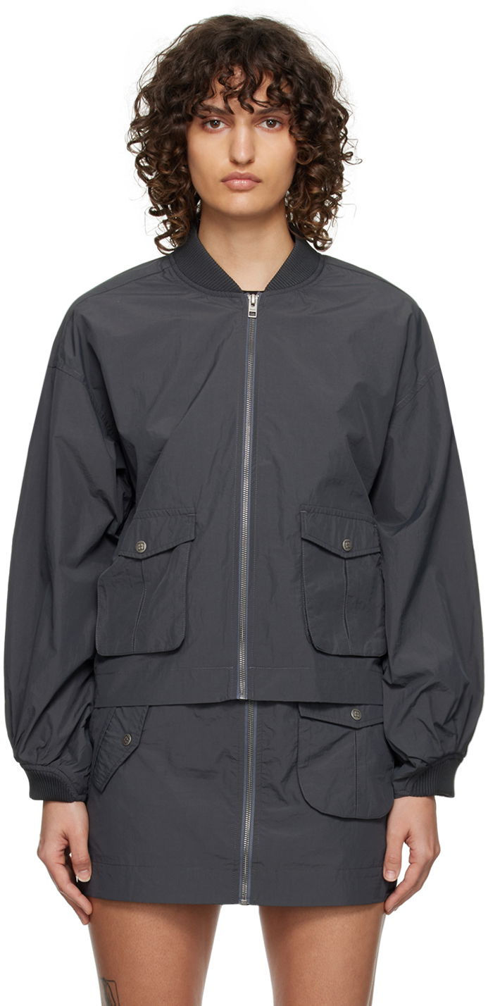 Bomber-takki Ksubi Elemental Bomber Jacket With Flap Pockets Harmaa | WSP23JK003