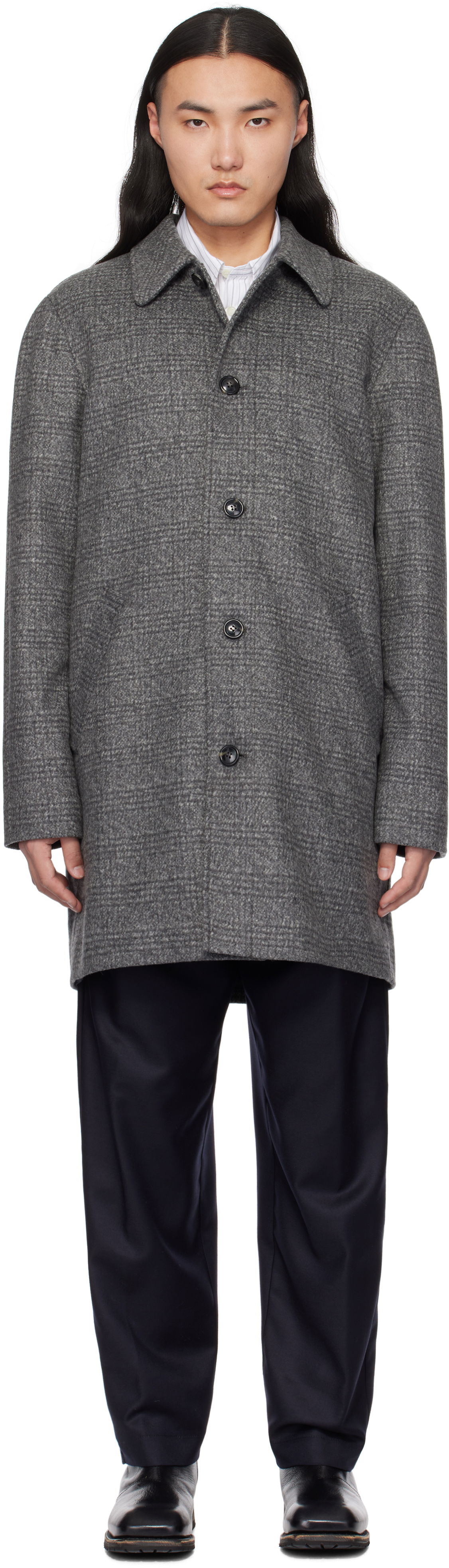 Takit A.P.C. Wool Car Coat Harmaa | WOARE-H01547, 0