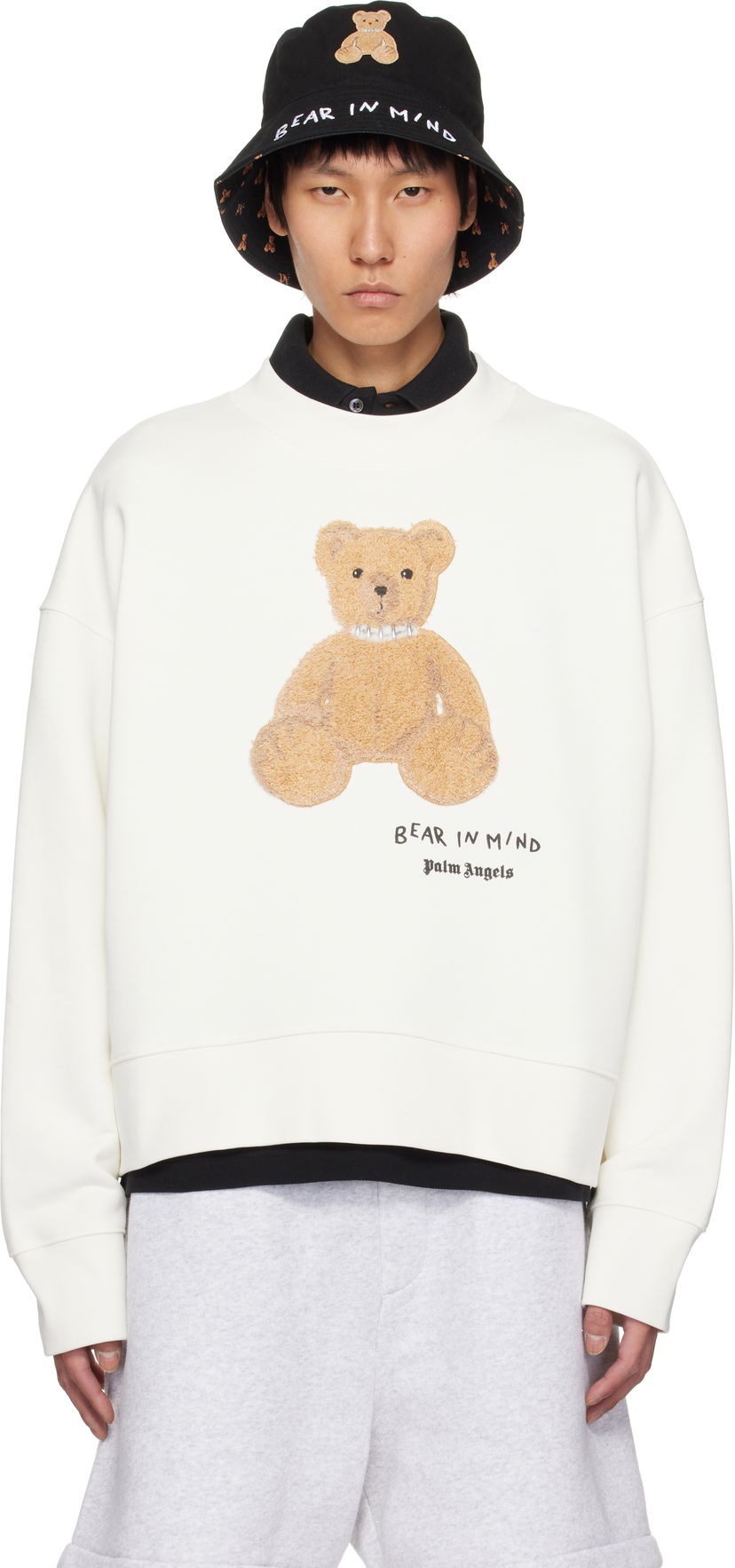 Huppari Palm Angels Palm Angels 'Bear in Mind' Sweatshirt Valkoinen | PMBA026S25FLE0030360
