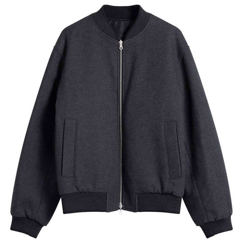 Bomber-takki Dries Van Noten Brushed Cotton Twill Bomber Jacket Harmaa | 252-020522-2118-803