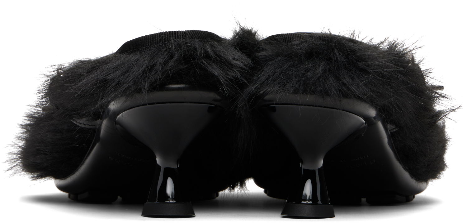 Korut Simone Rocha Simone Rocha Faux Fur Grip Mule Heels Musta | HBG1 1090, 1