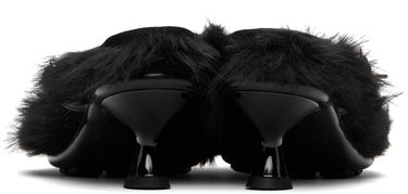 Korut Simone Rocha Simone Rocha Faux Fur Grip Mule Heels Musta | HBG1 1090, 1