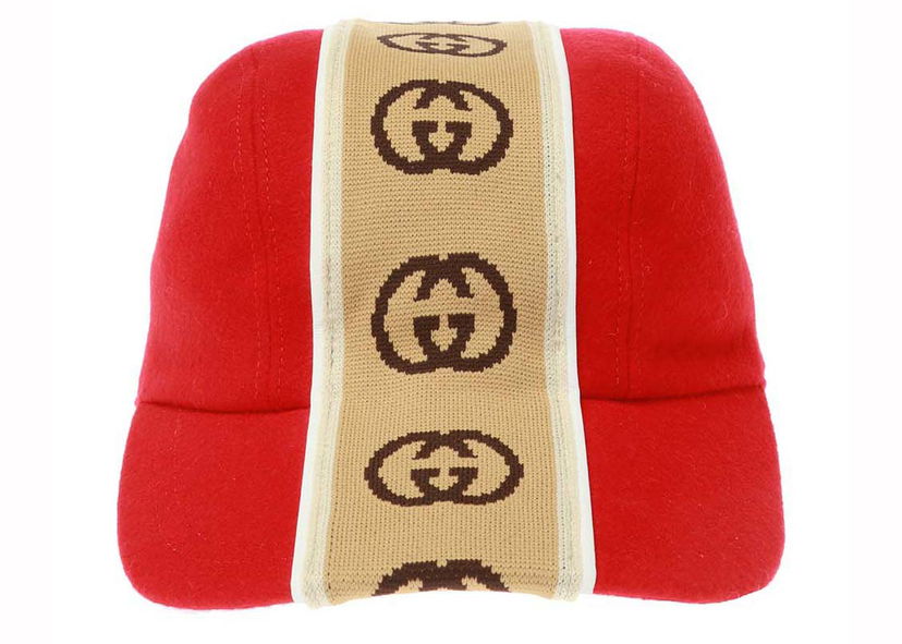 Hattu Gucci M Travis Baseball Hat Red/Beige Punainen | 599067 4HI96 6479