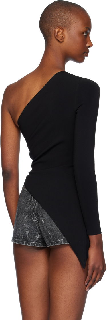Tankkitoppi Alexander Wang Alexander Wang Asymmetric Long Sleeve Top Musta | 1KC4241037, 2