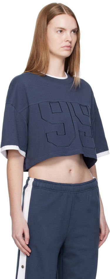Crop top Ksubi Ksubi '99' Boyfriend Cropped T-Shirt Tummansininen | WFA25TE001, 1
