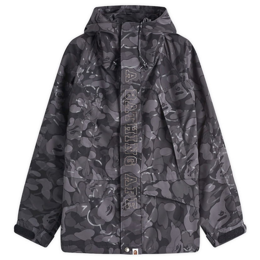 Tuulitakki BAPE A Bathing Ape Laminated Camo Snowboard Jacket, Size Large Harmaa | 001LJK801001M-BLK