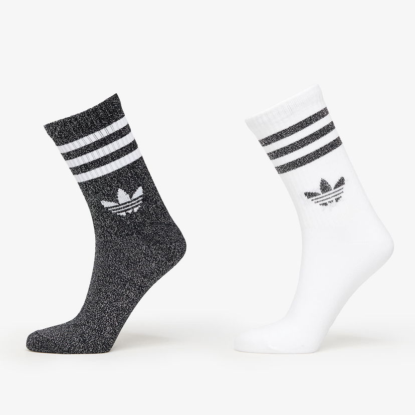 Sukat adidas Originals adidas 3-Stripes Glitter Crew Socks 2-Pack Valkoinen | JV6049