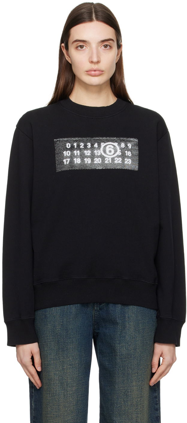 Huppari Maison Margiela MM6 Print Sweatshirt Musta | SH0GU0007 S25537