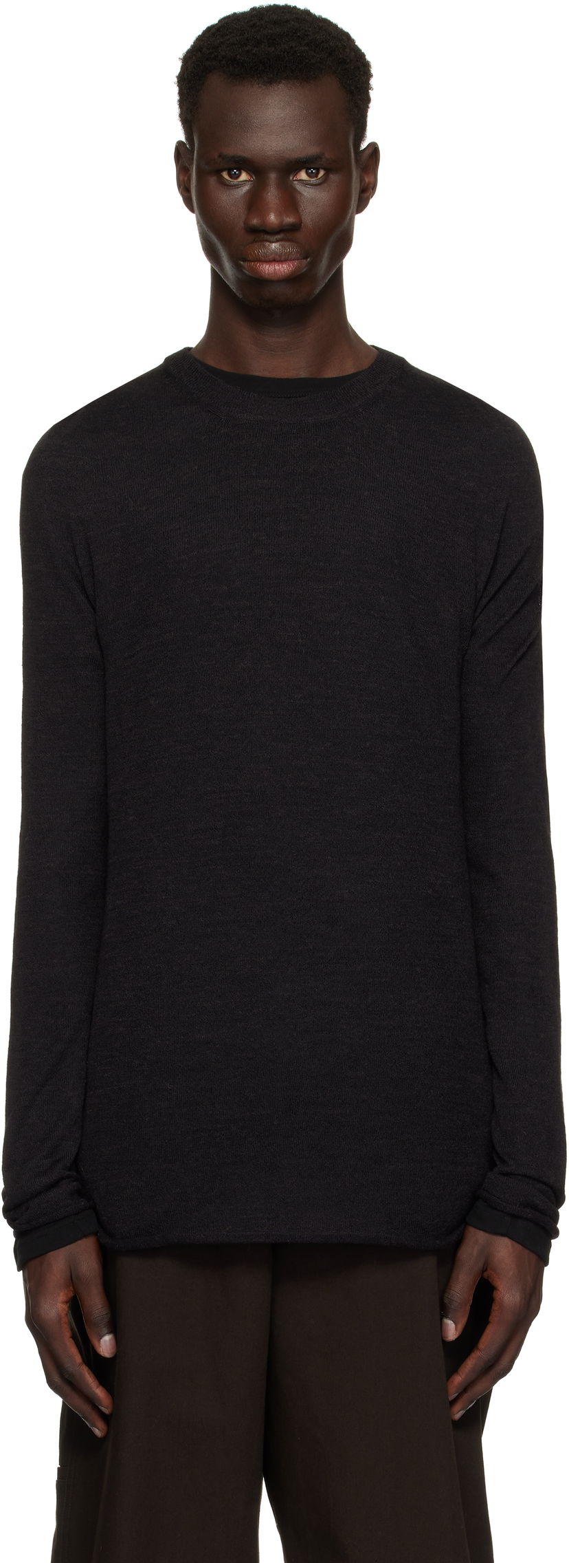 Villapaita Jil Sander Jil Sander Layered Sweater Musta | J47FV0111_JTN381