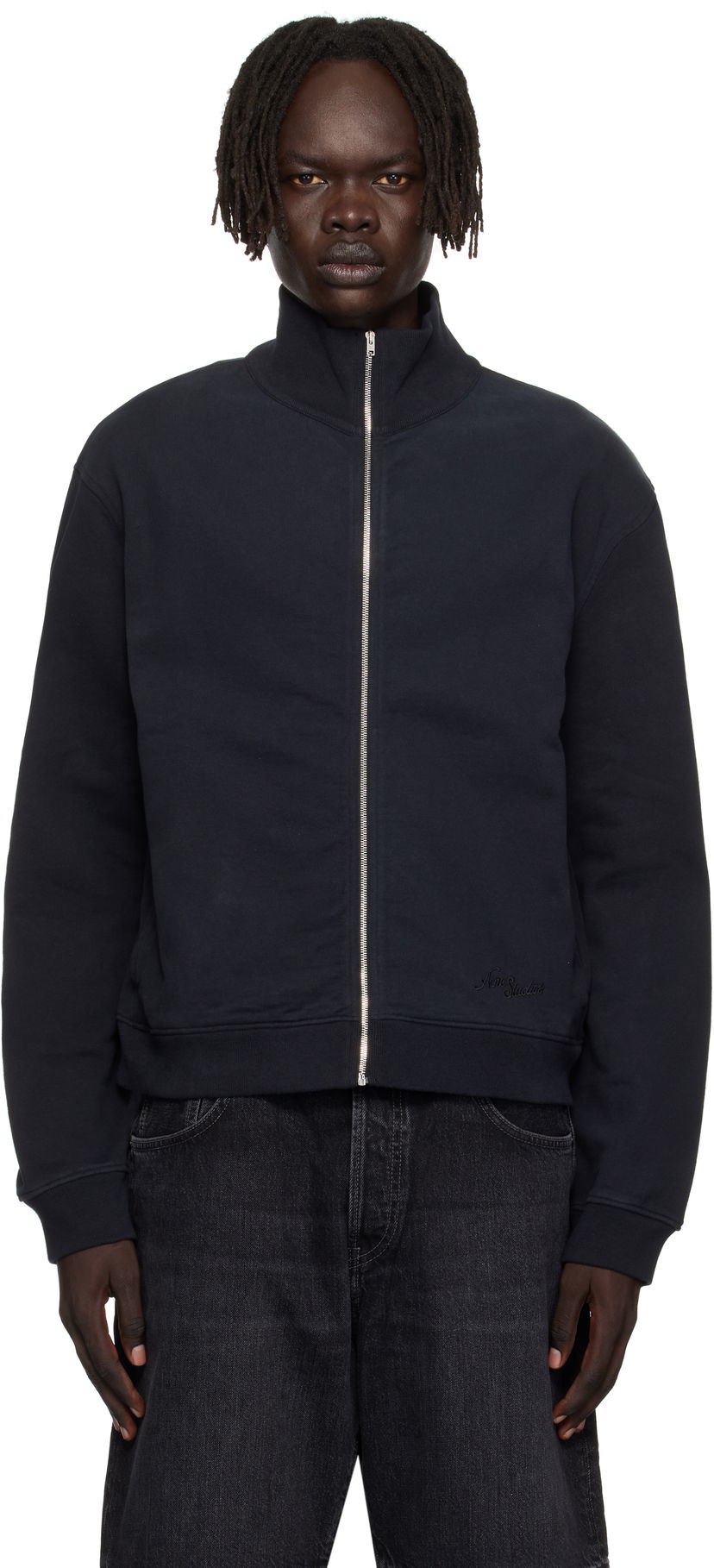 Huppari Acne Studios Acne Studios Zip-Up Sweatshirt Musta | CI0200-