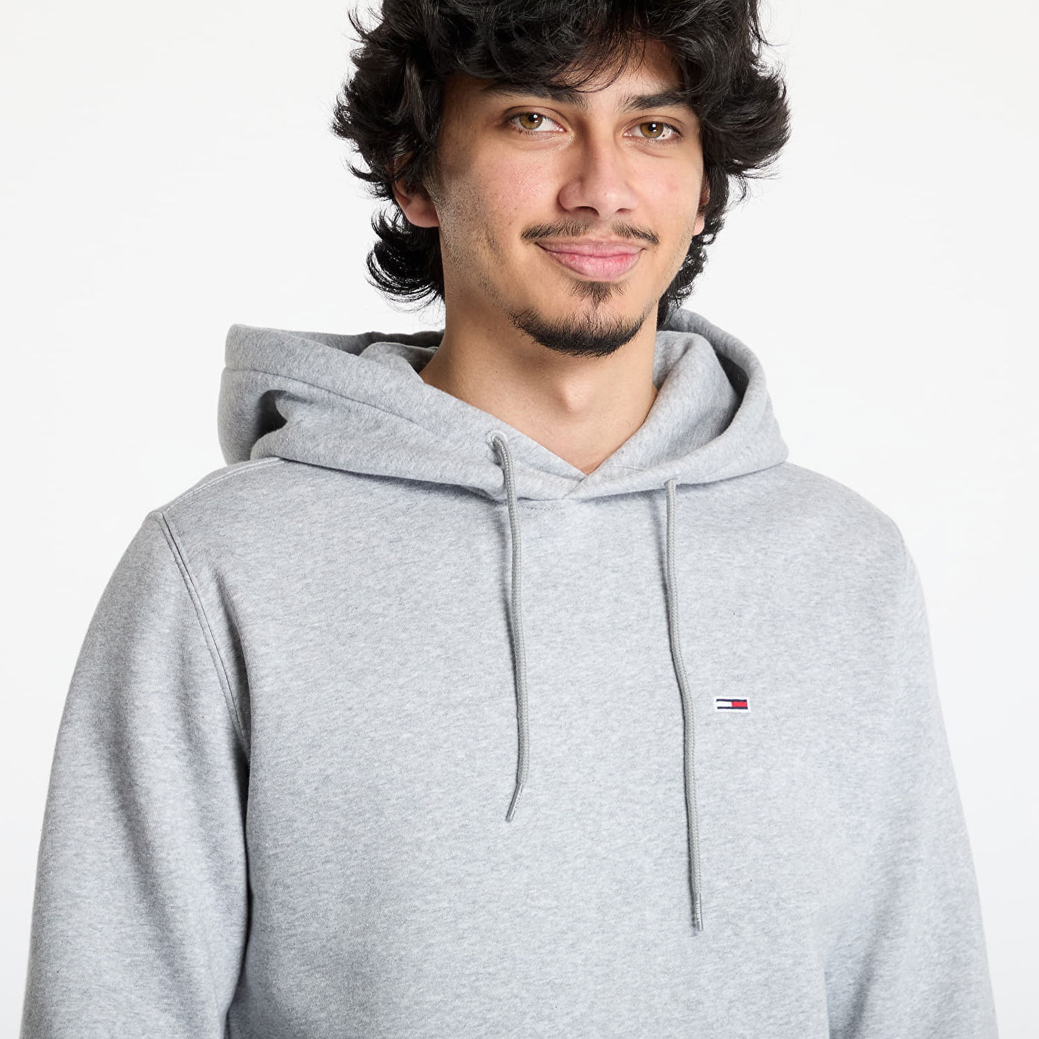 Huppari Tommy Hilfiger Tommy Jeans Regular Flag Hoodie Harmaa | DM0DM20742 P6N, 1