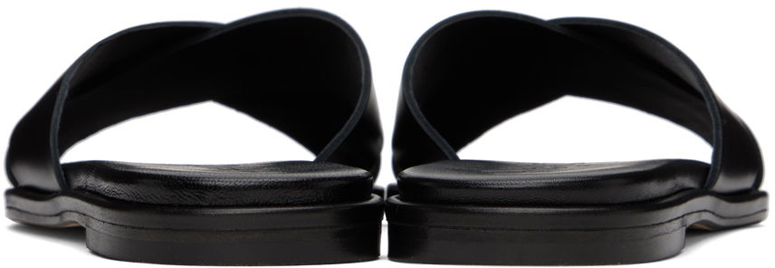 Asusteet Aeyde Aeyde Sonia Leather Crisscross Slide Sandals Musta | A11-FS-BRNS08FL62-SS24-800-001, 1