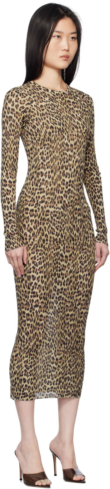 Mekko Blumarine Blumarine Leopard Print Maxi Dress Ruskea | P522A582A, 1