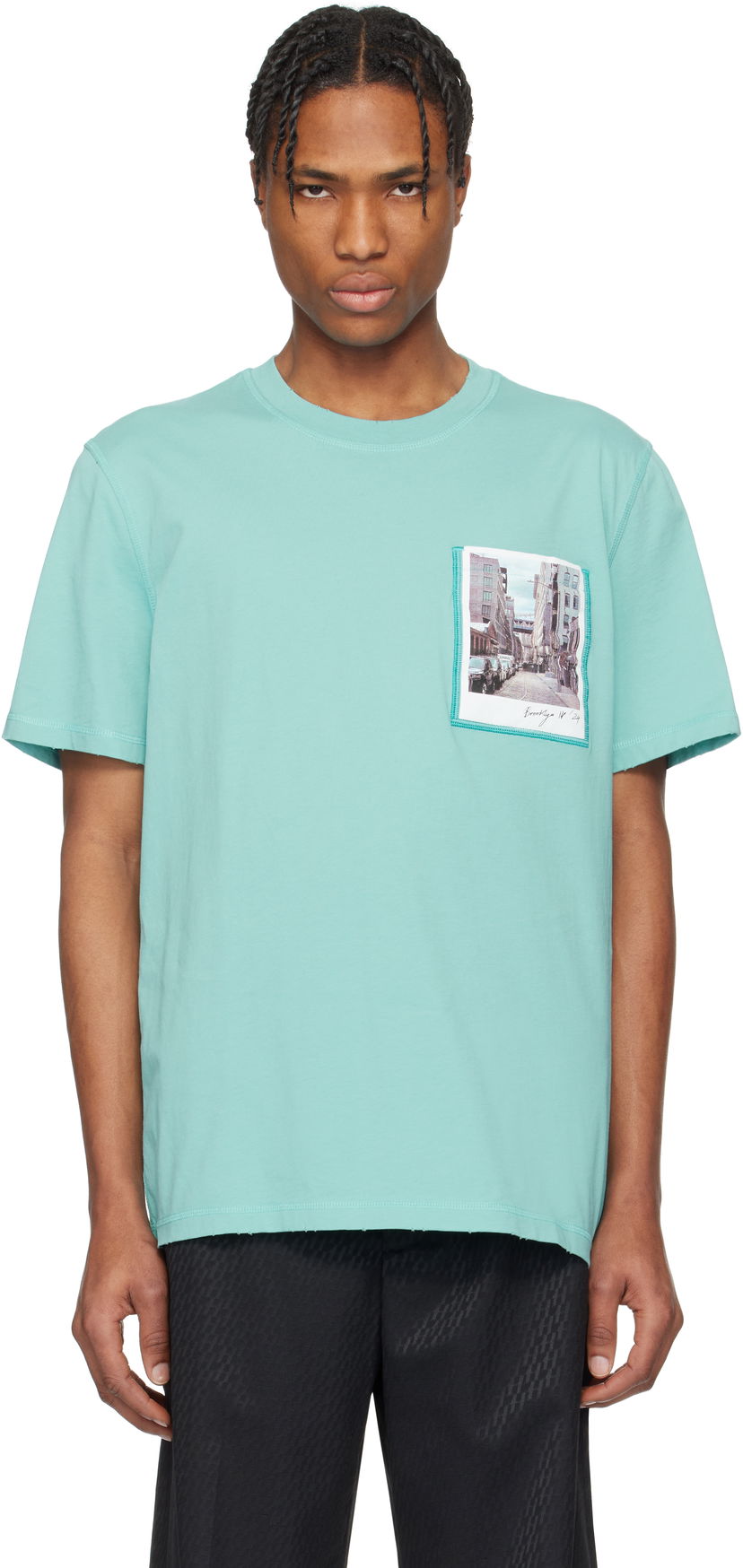 T-paita Helmut Lang Helmut Lang Brooklyn Postcard T-Shirt Vihreä | O10HM516