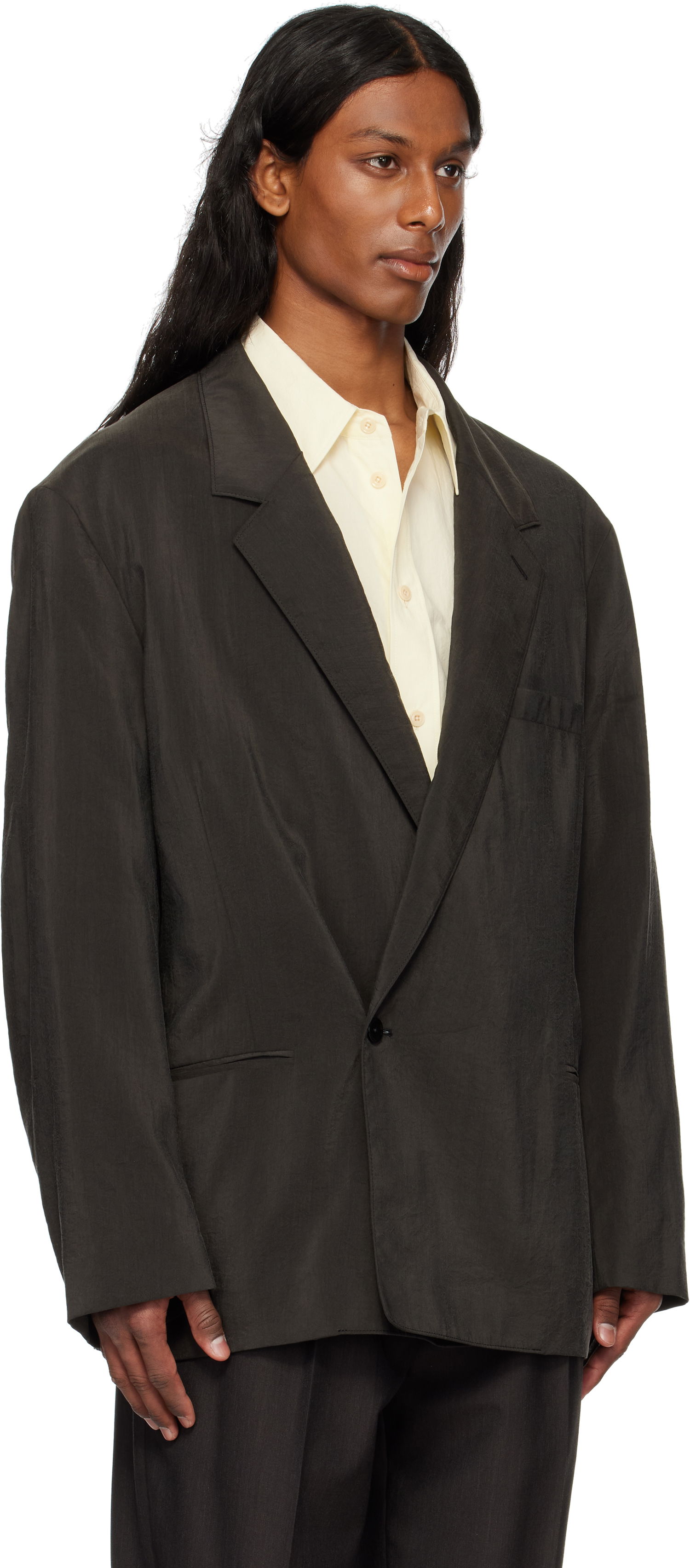 Takki LEMAIRE Lemaire Soft Double-Breasted Blazer Musta | JA1076 LF1308, 1