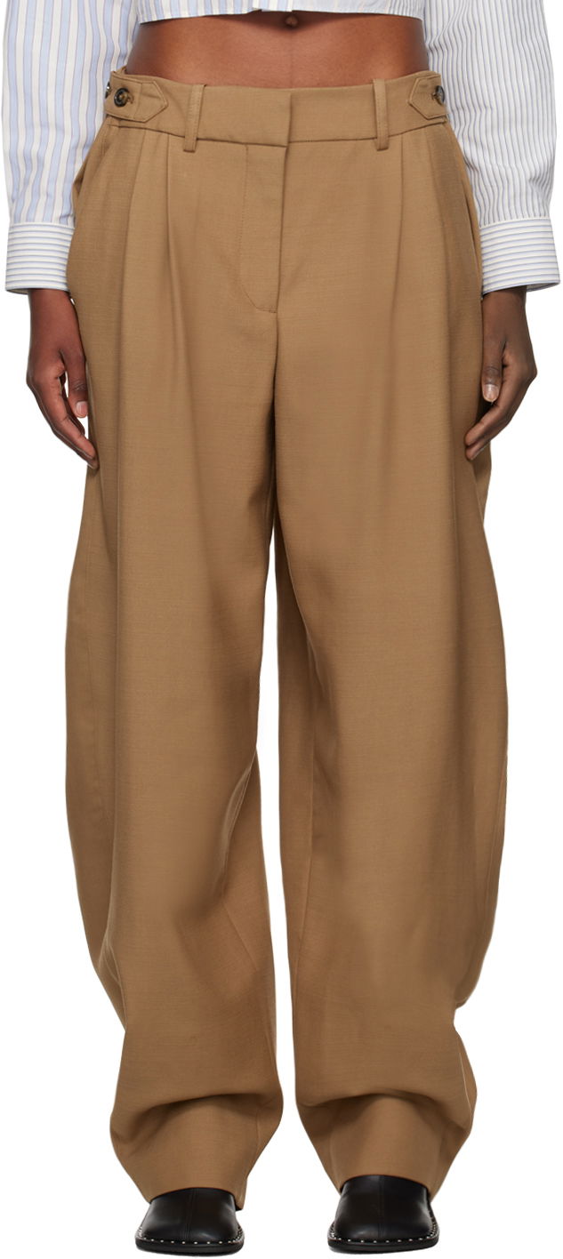 Housut Stella McCartney Stella McCartney Wide Leg Trousers Ruskea | 6401383CU750