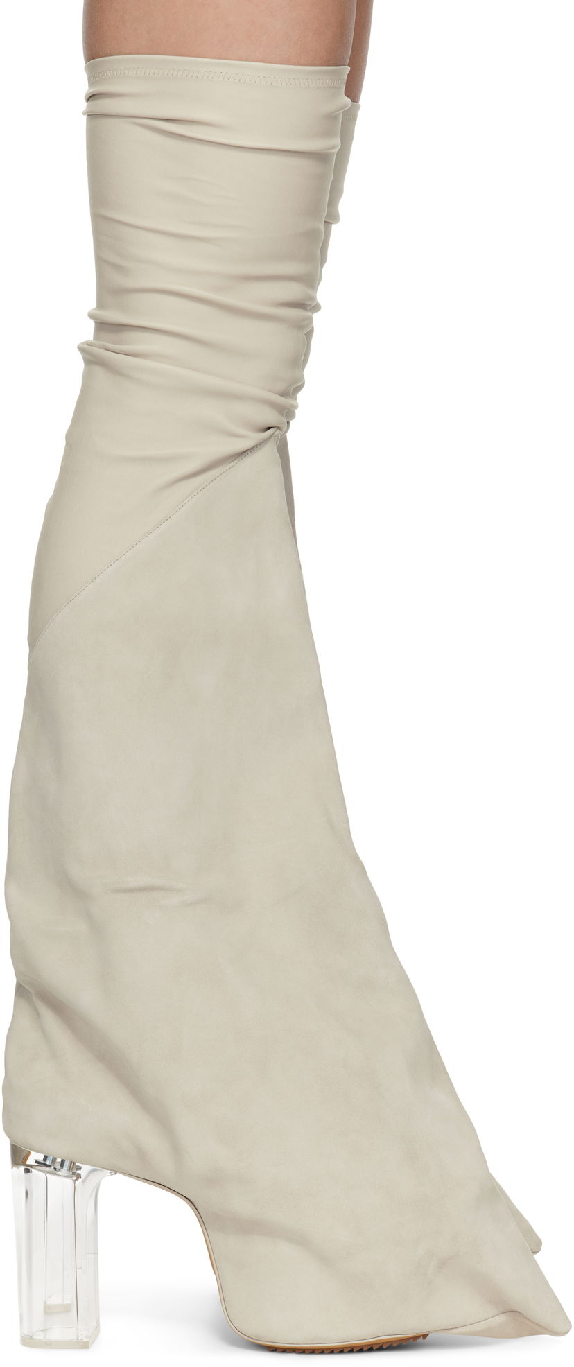 Sukat Rick Owens Rick Owens Hollywood Taco Kiss Tall Boots Beige | RR01E5843 LSLVS0