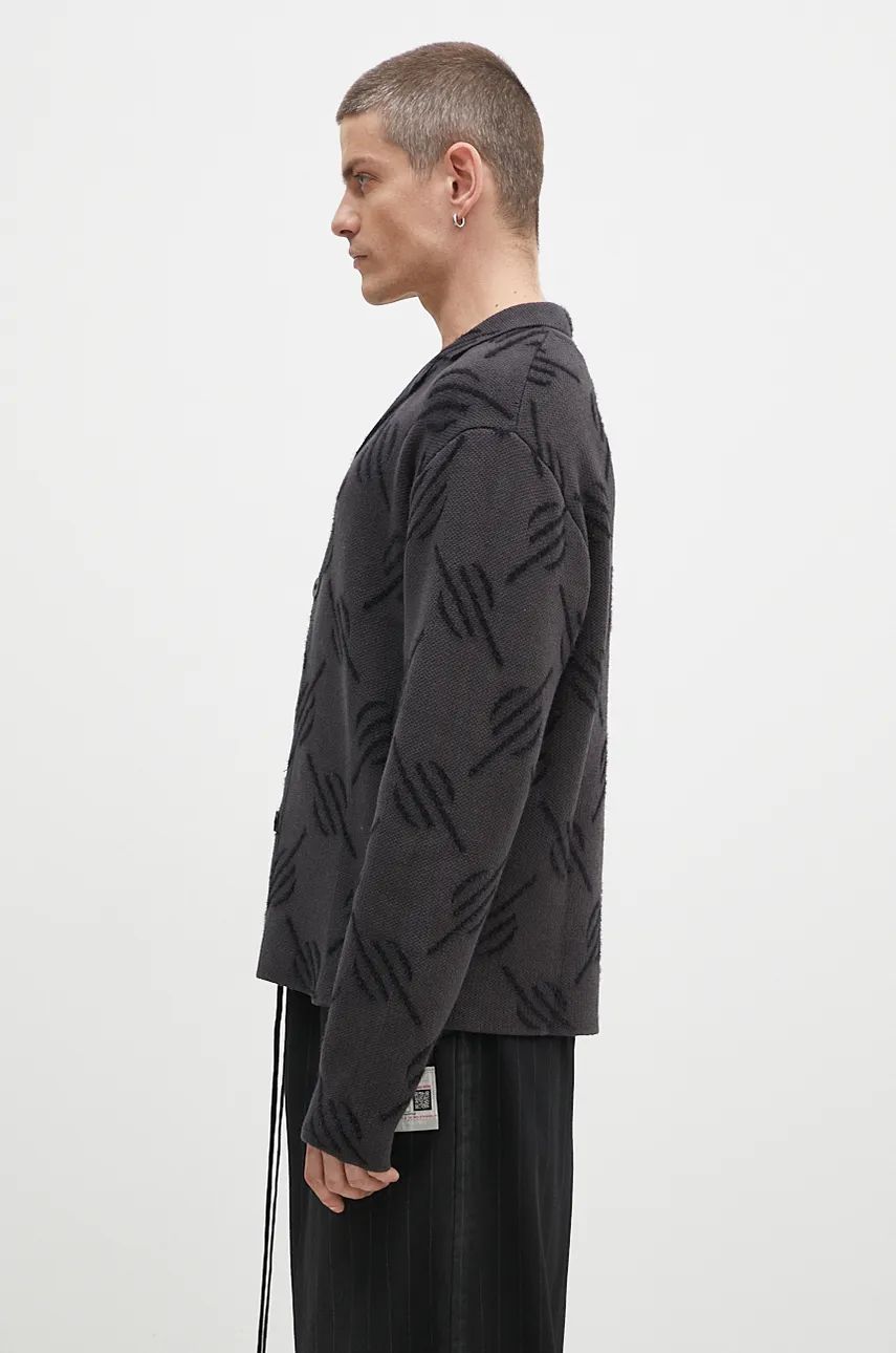 Villapaita DAILY PAPER Kirabo Monogram Cardigan Musta | 2421031, 1